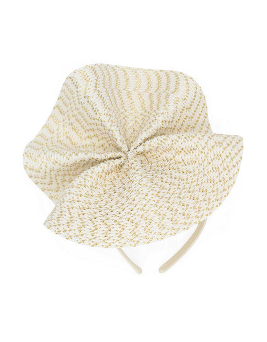 Morgan & Taylor - Zaria Fascinator, Ivory/Gold